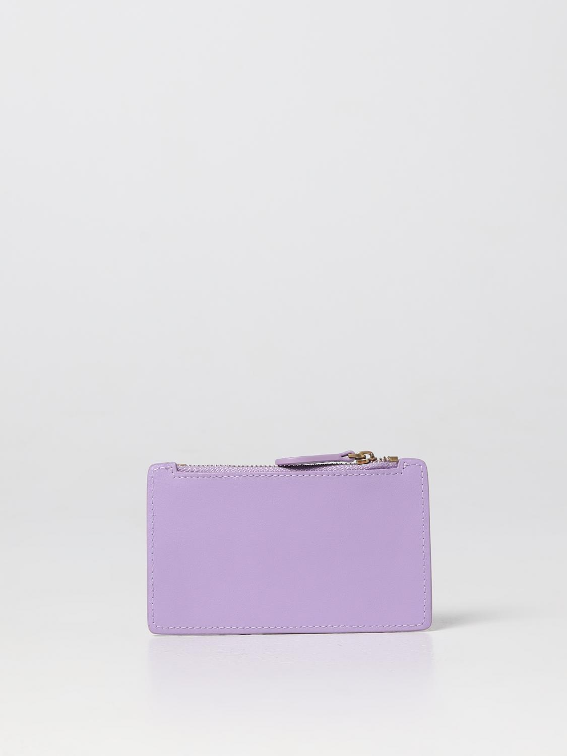PINKO PORTAFOGLIO: Portacarte di credito Pinko in pelle, Lilla - Img 2