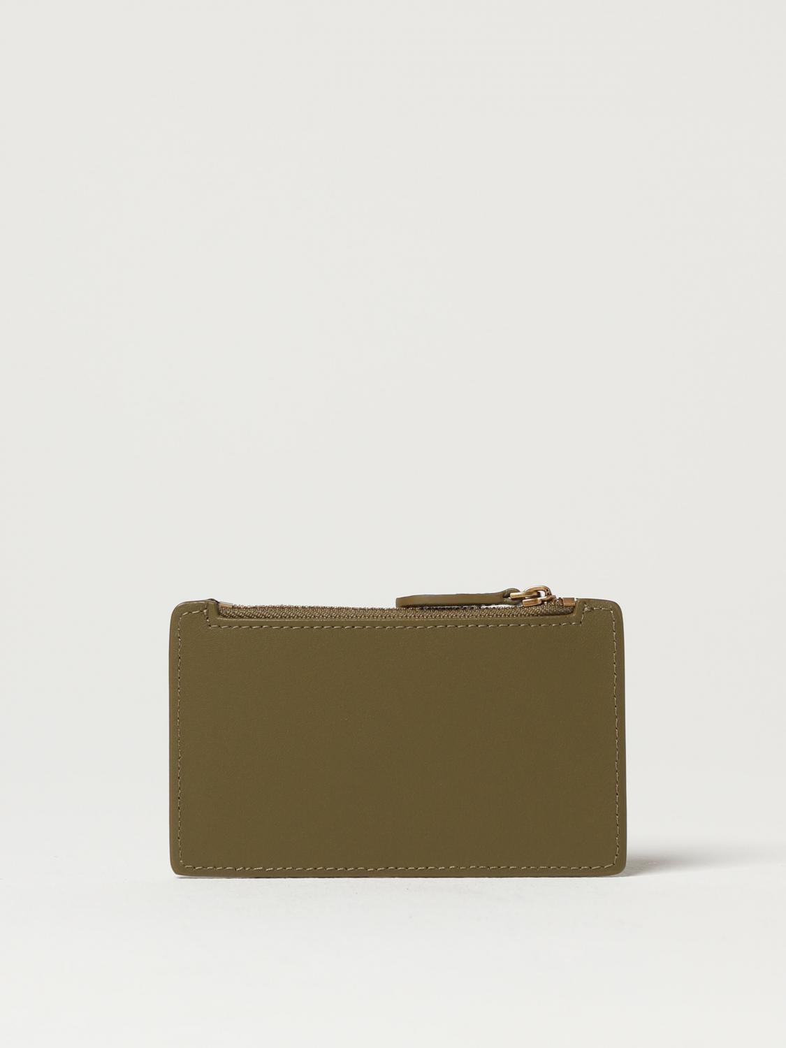 PINKO PORTAFOGLIO: Portacarte di credito Pinko in pelle, Oliva - Img 2