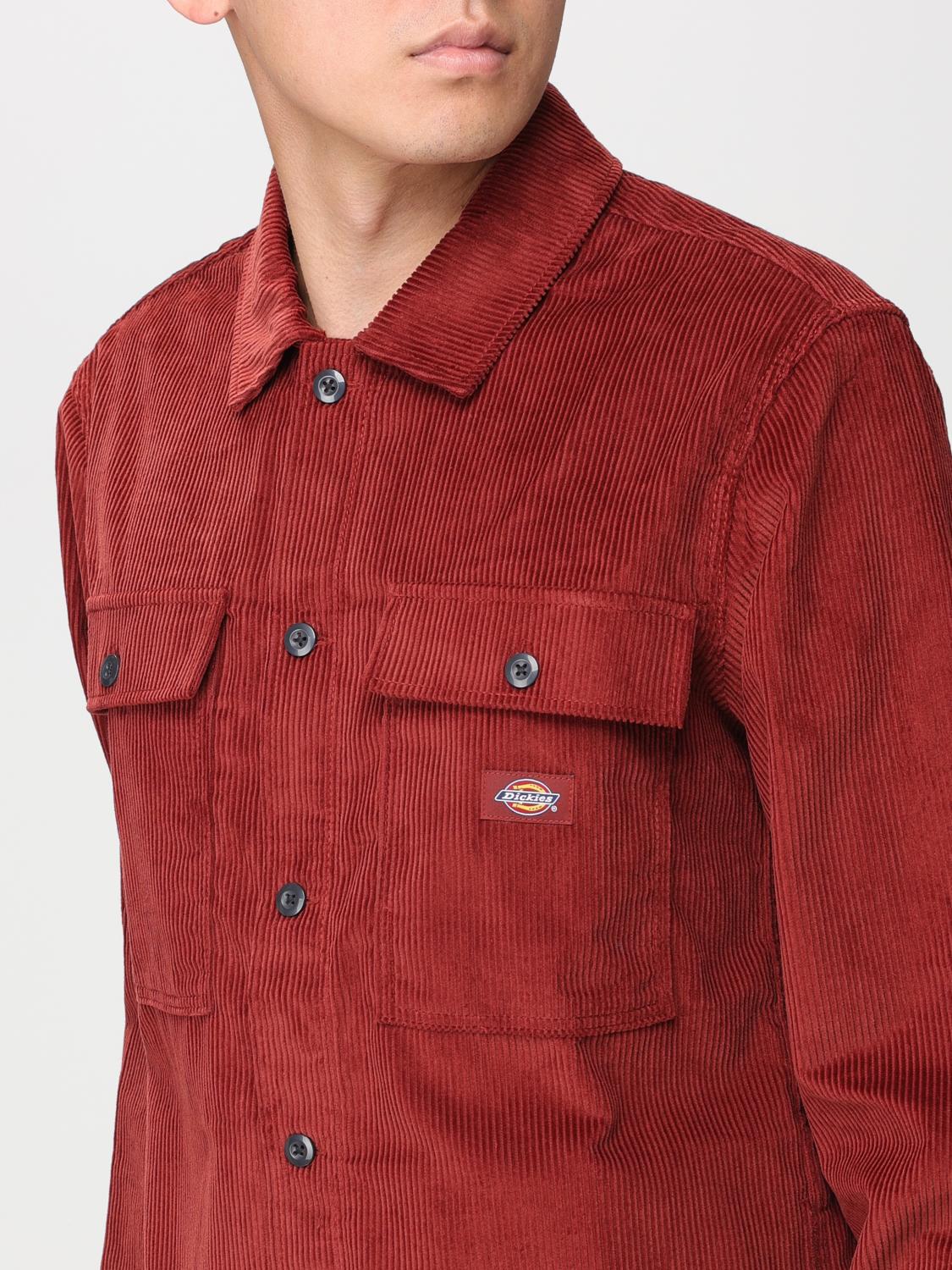DICKIES CAMICIA: Camicia Higginson Dickies in velluto di cotone, Bordeaux - Img 3