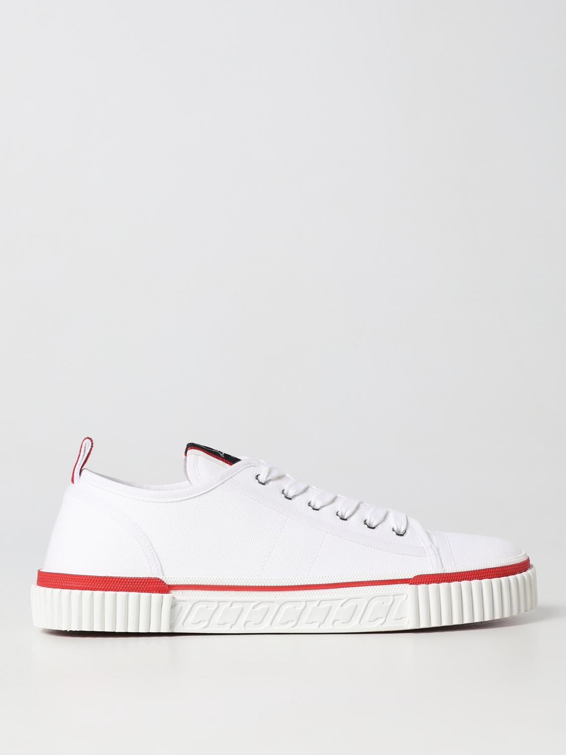 CHRISTIAN LOUBOUTIN: Pedro Junior sneakers in canvas - White