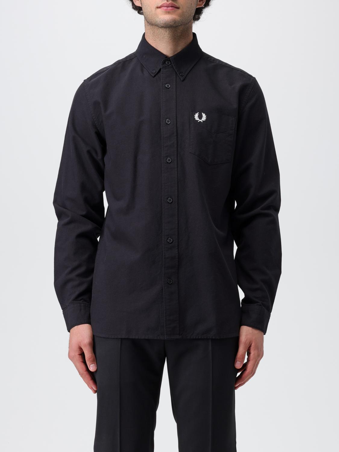 FRED PERRY CAMICIA: Camicia Fred Perry in cotone con logo, Nero - Img 1