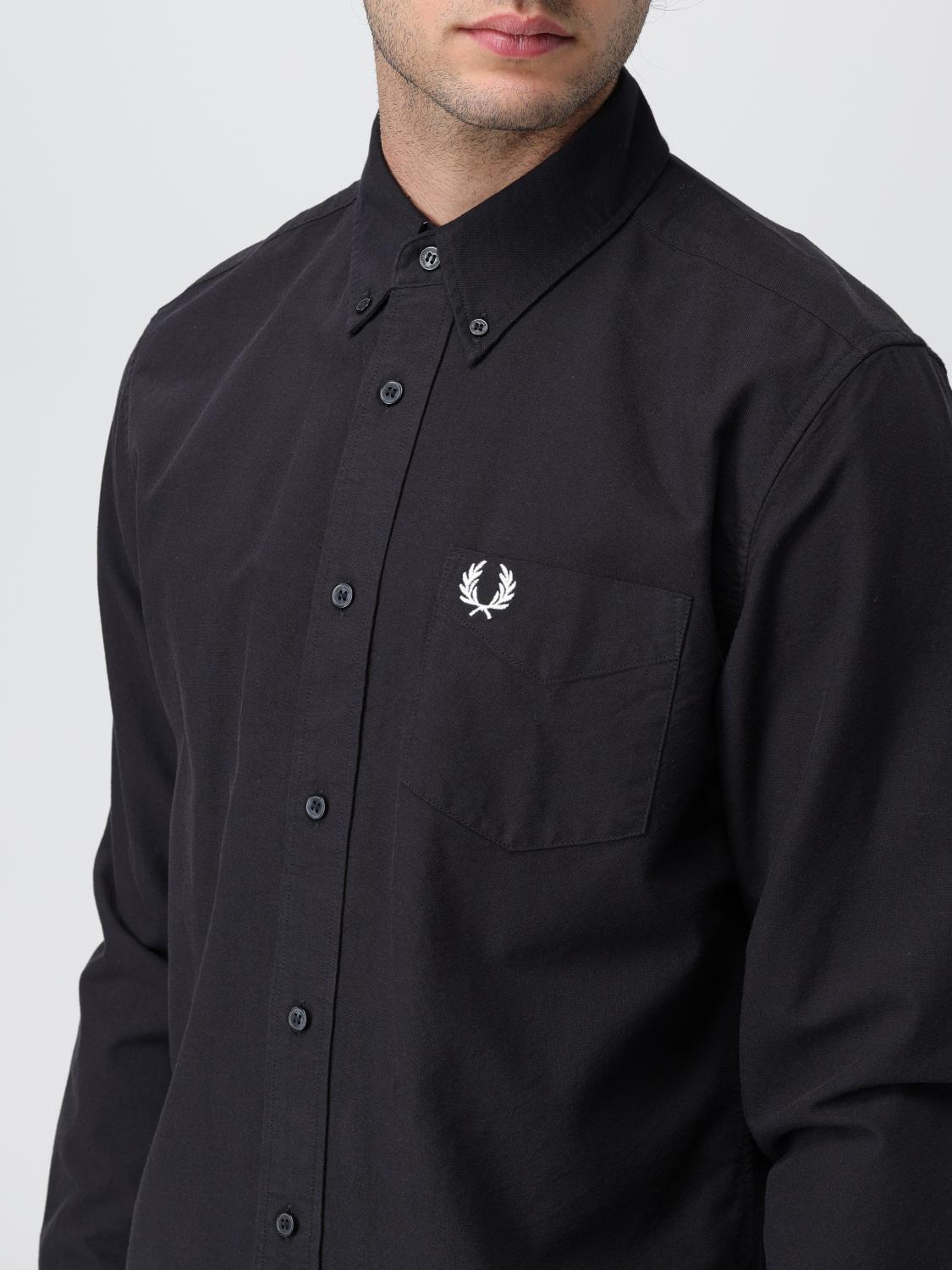 FRED PERRY CAMICIA: Camicia Fred Perry in cotone con logo, Nero - Img 3