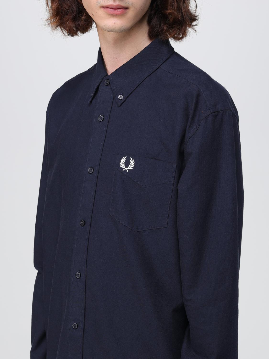 FRED PERRY CAMICIA: Camicia Fred Perry in cotone con logo, Blue - Img 3