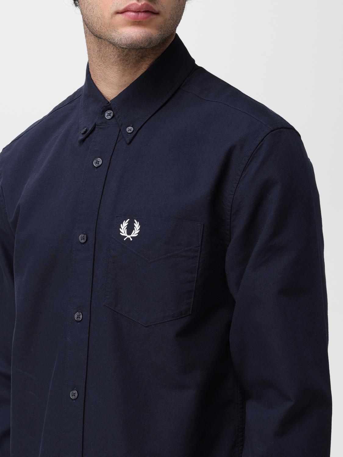 FRED PERRY CAMICIA: Camicia Fred Perry in cotone con logo, Blue Navy - Img 3