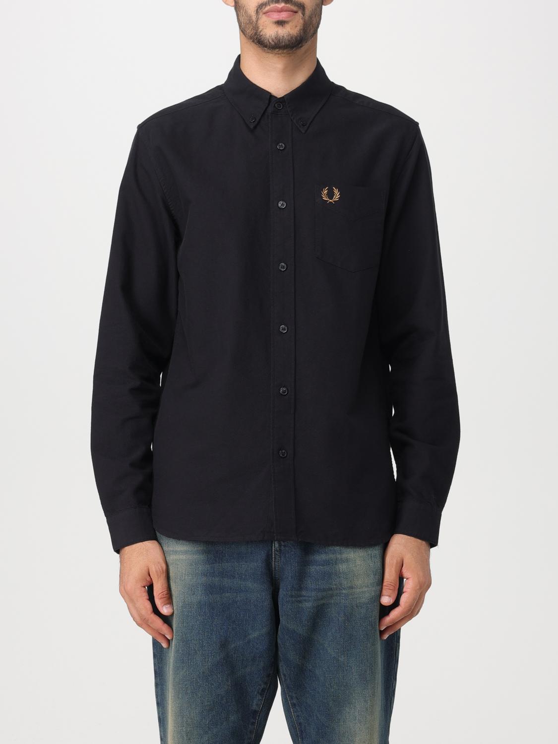 FRED PERRY CAMICIA: Camicia Fred Perry in cotone con logo, Nero 1 - Img 1