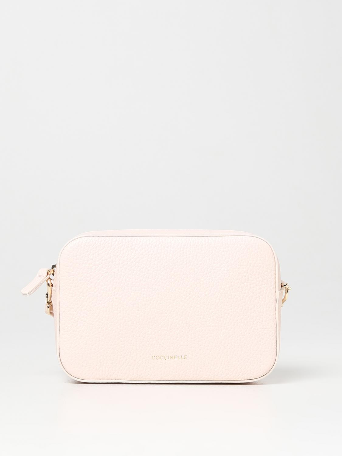 COCCINELLE BORSA MINI: Borsa Tebe Coccinelle in pelle a grana, Rosa - Img 1