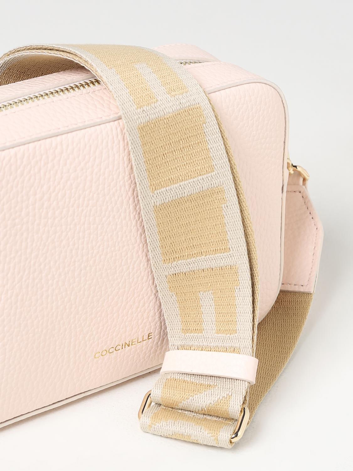 COCCINELLE BORSA MINI: Borsa Tebe Coccinelle in pelle a grana, Rosa - Img 3