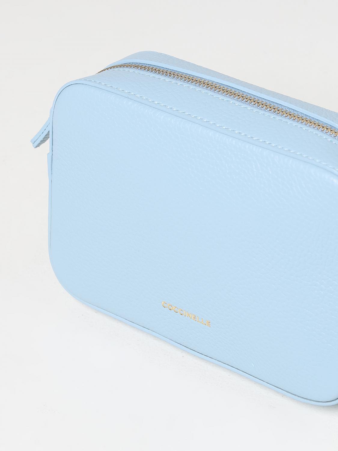 COCCINELLE BORSA MINI: Borsa Tebe Coccinelle in pelle a grana, Azzurro - Img 3