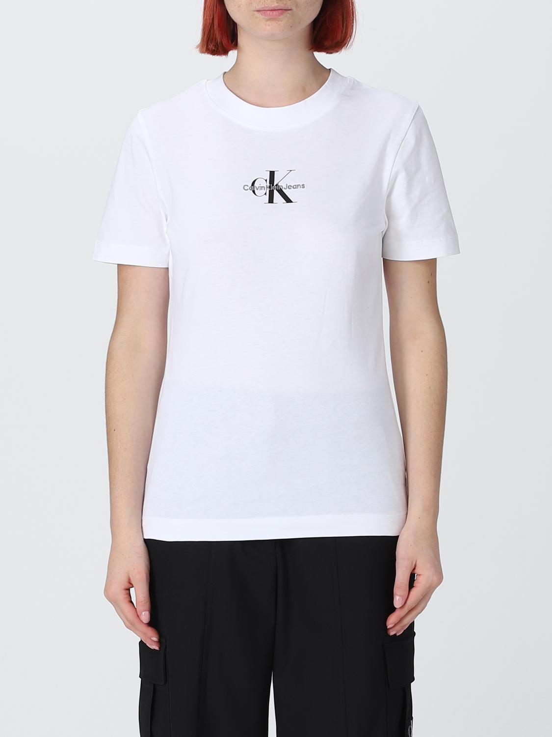 Calvin Klein T-shirt woman Ck Jeans - White | J20J221426 | GIGLIO.COM