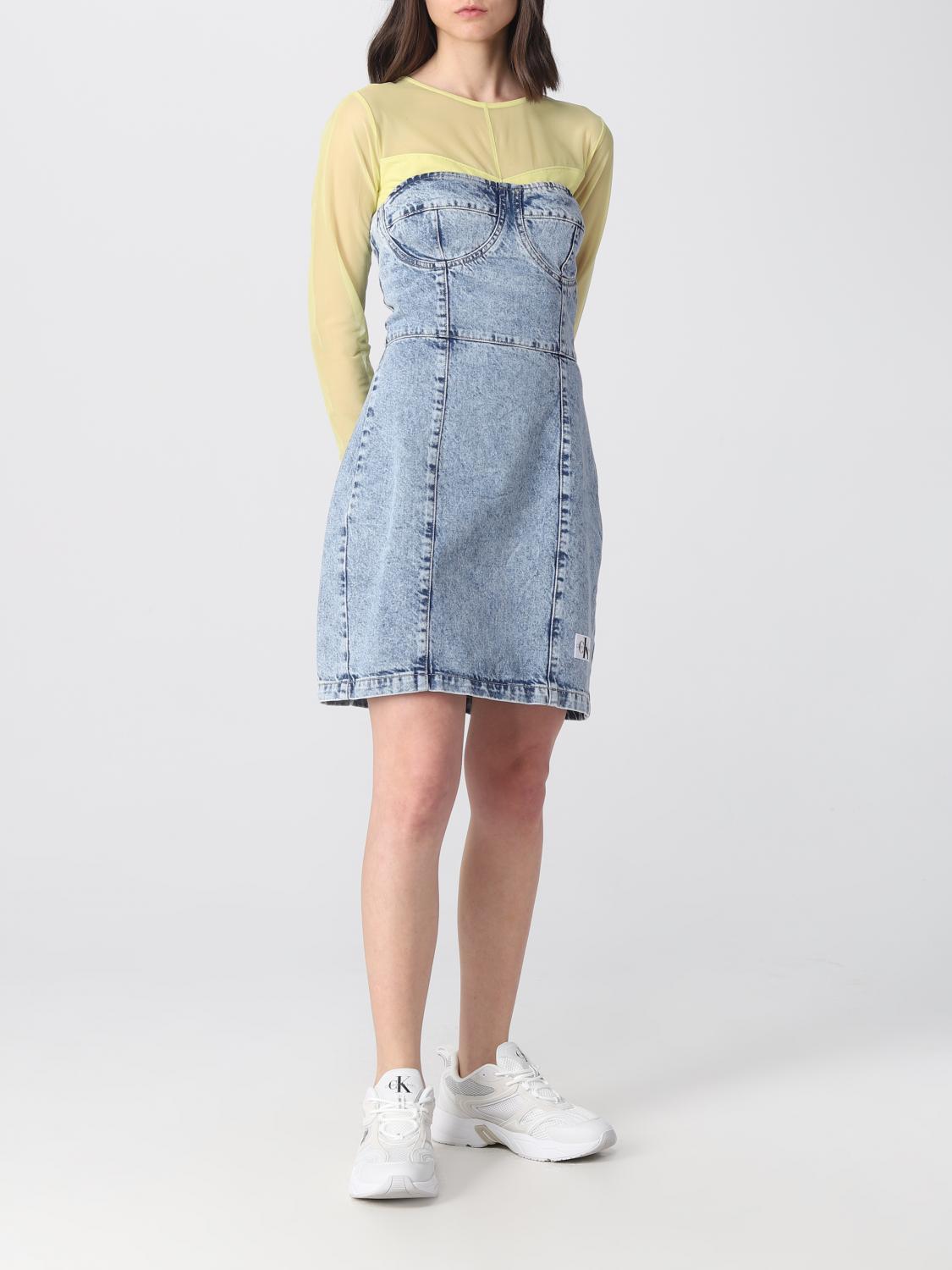 white christmas dresses Calvin Klein 205W39NYC American Landscape Denim Trucker Jacket (M) – Dolce  Vita Hub main image 0