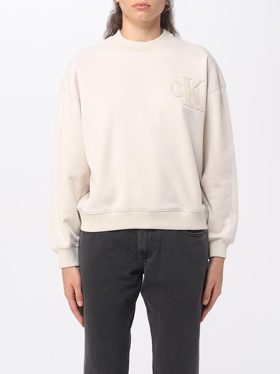 CALVIN KLEIN: Sweater woman Ck Jeans Yellow Cream Calvin Klein