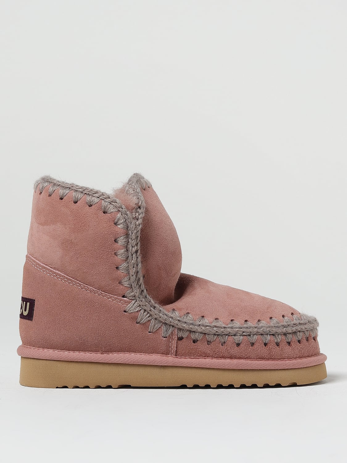 MOU STIVALETTI: Stivaletto Eskimo Mou in pelle scamosciata, Rosa - Img 1