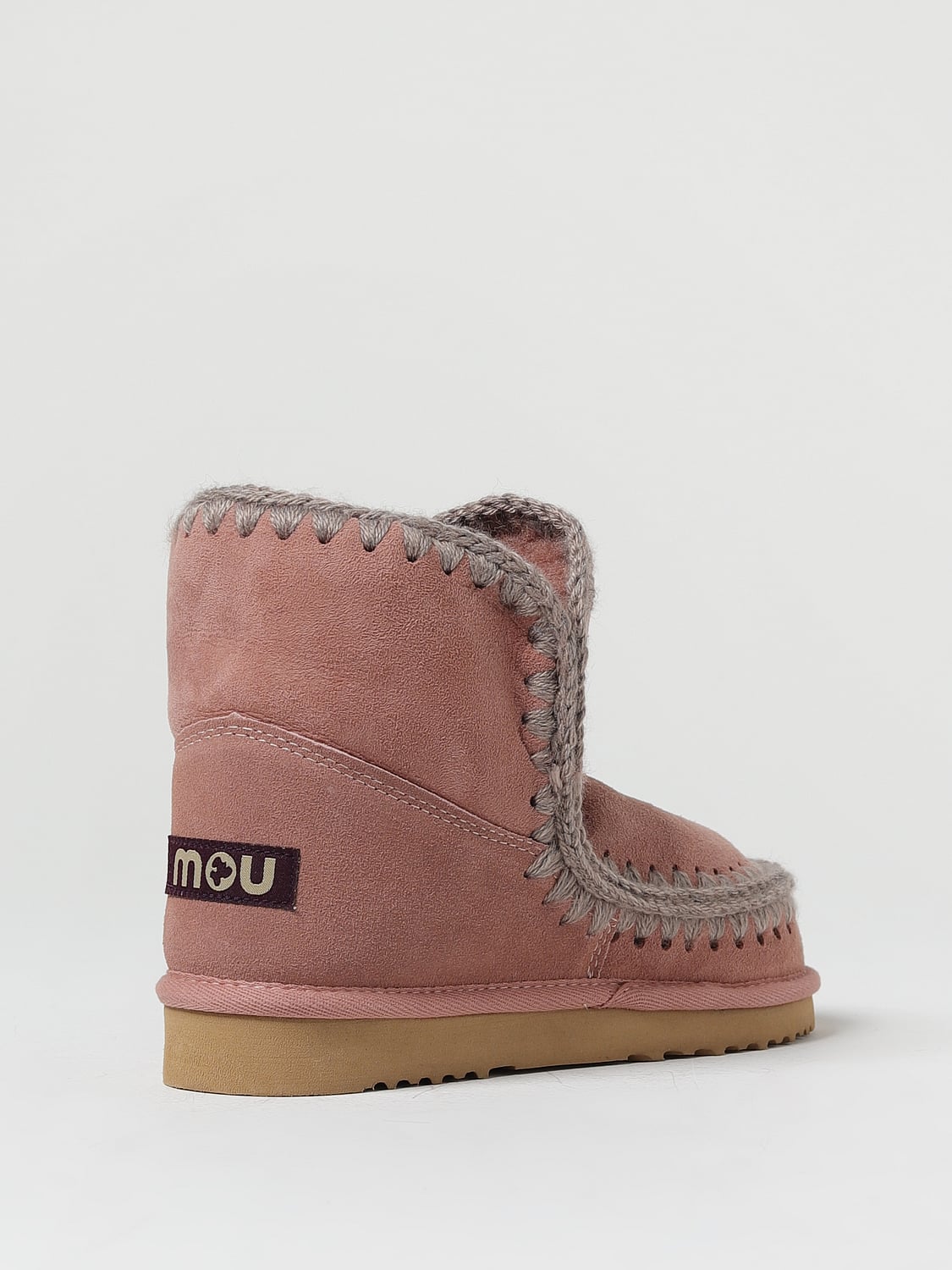 MOU STIVALETTI: Stivaletto Eskimo Mou in pelle scamosciata, Rosa - Img 3