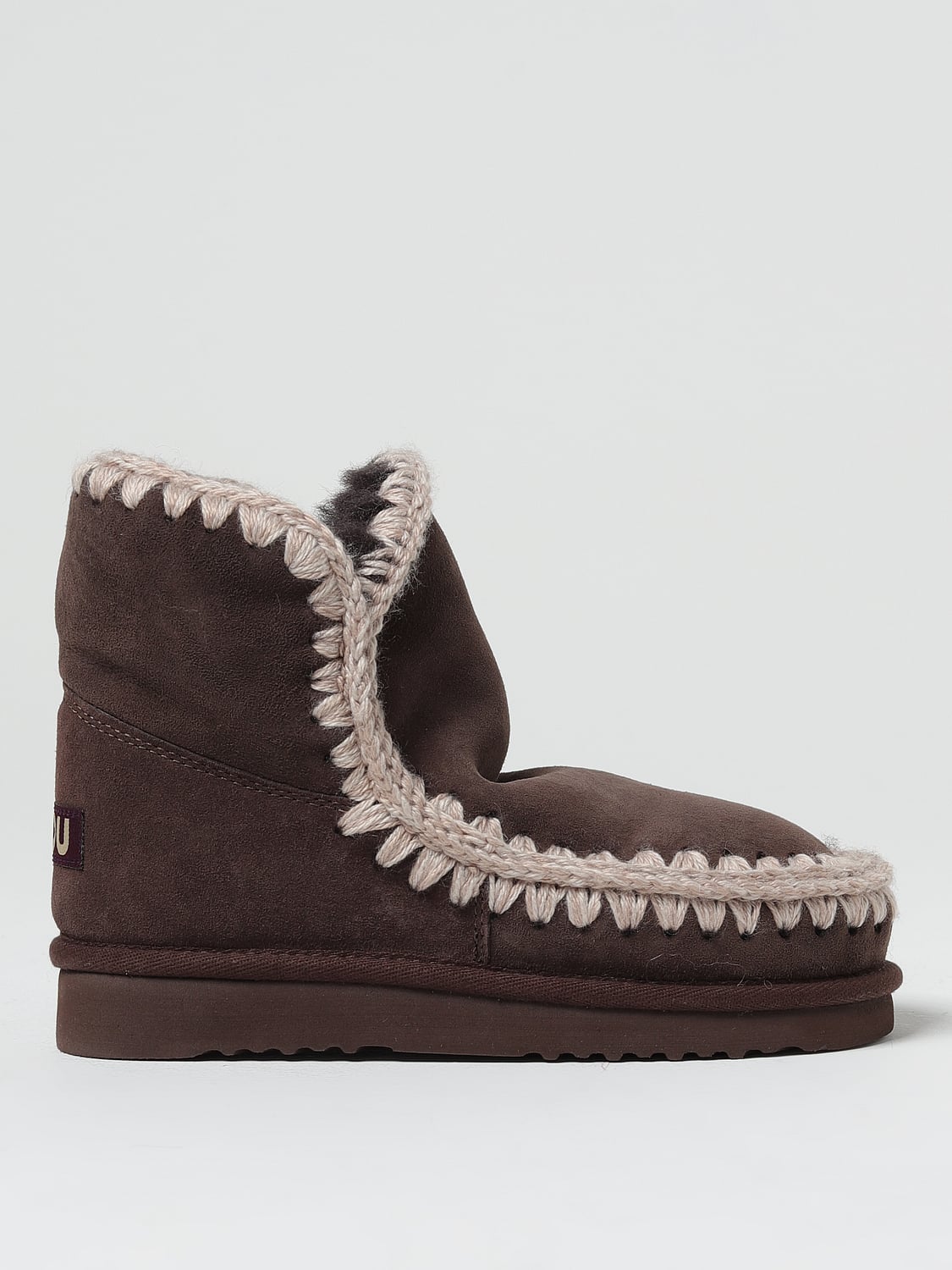 MOU BOTTINES PLATES: Chaussures femme Mou, Marron - Img 1