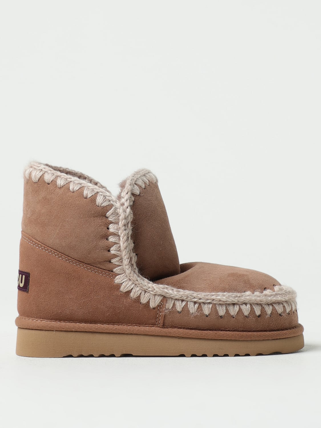 MOU BOTTINES PLATES: Chaussures femme Mou, Chameau - Img 1