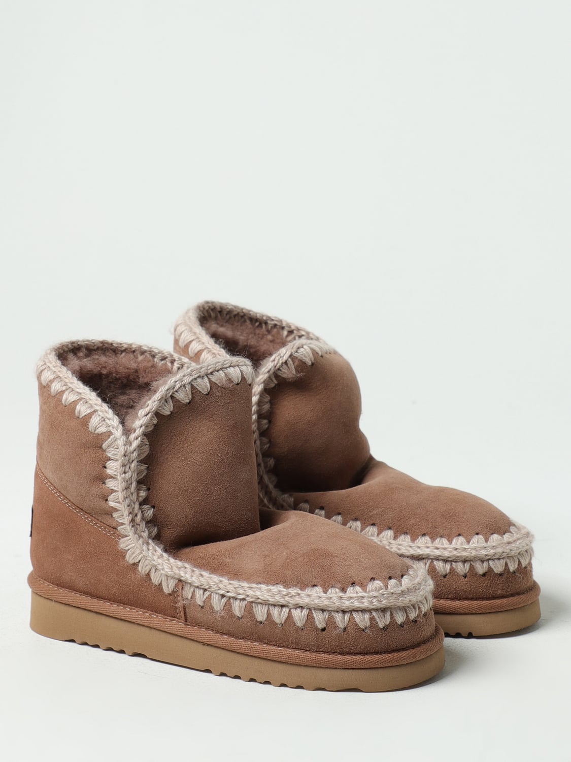 MOU BOTTINES PLATES: Chaussures femme Mou, Chameau - Img 2