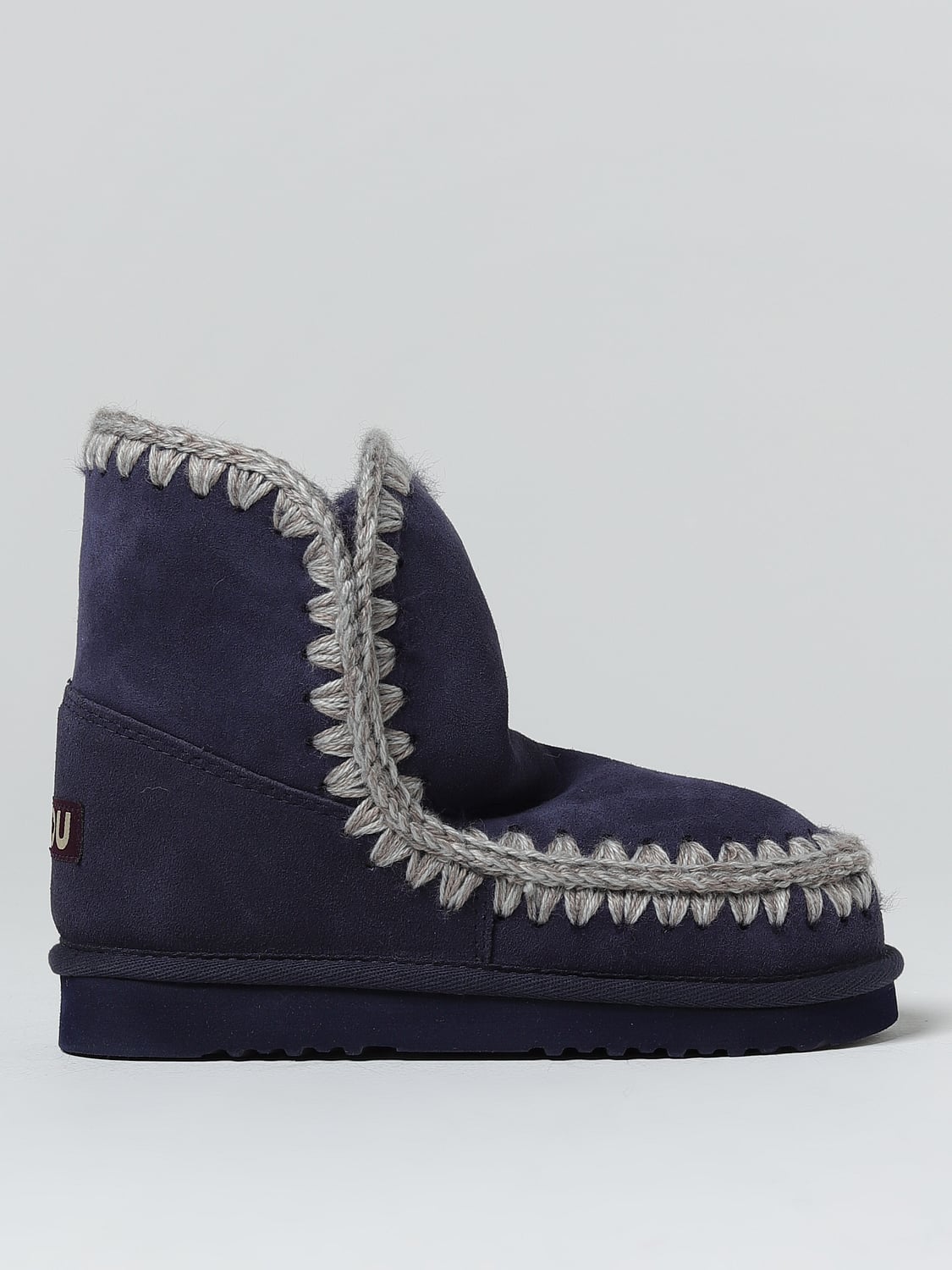 MOU STIVALETTI: Stivaletto Eskimo Mou in pelle scamosciata, Blue 1 - Img 1
