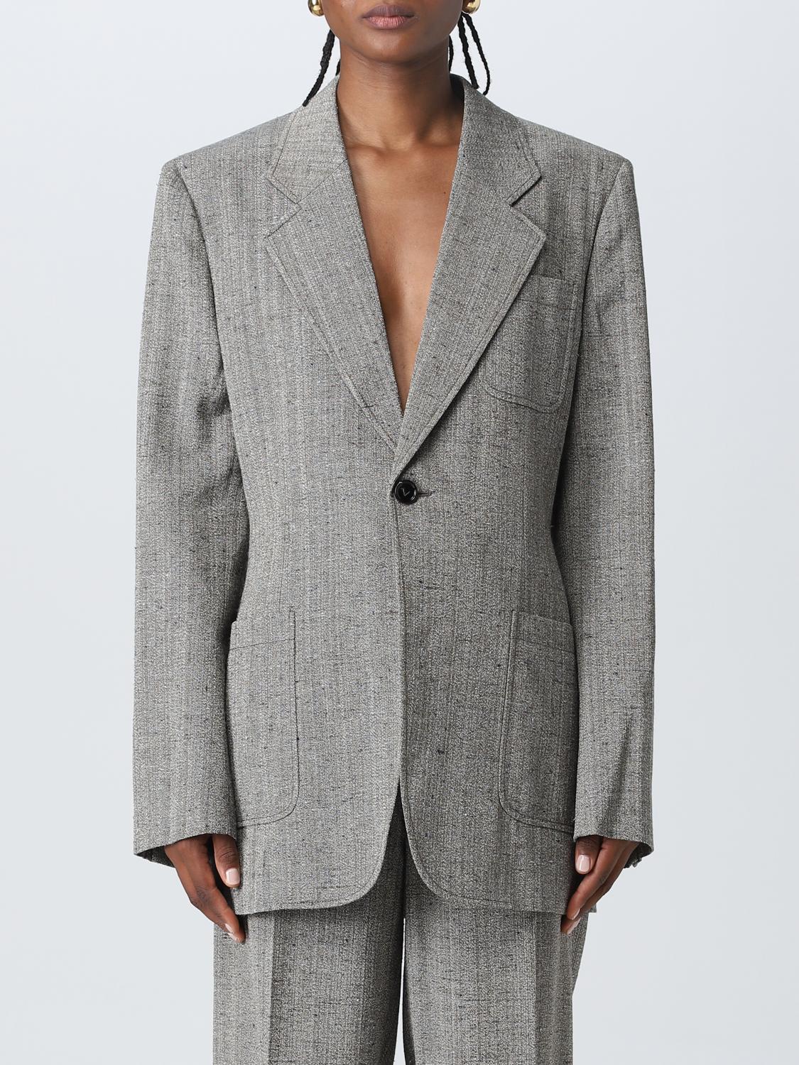 Bottega Veneta silk blend blazer - Dove Grey | 746259V36C0 