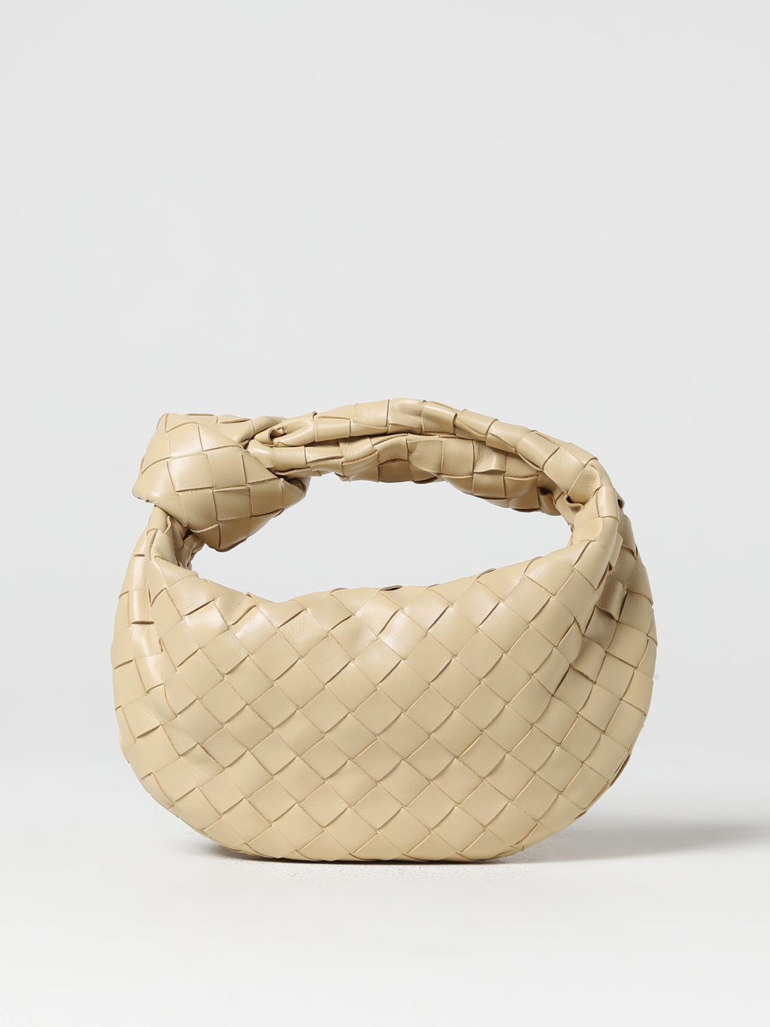 BOTTEGA VENETA BORSA MINI: Borsa Mini Jodie Bottega Veneta in nappa intrecciata, Marrone - Img 1