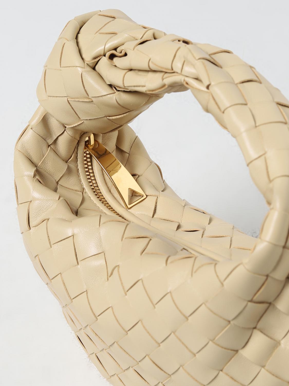 BOTTEGA VENETA BORSA MINI: Borsa Mini Jodie Bottega Veneta in nappa intrecciata, Marrone - Img 3
