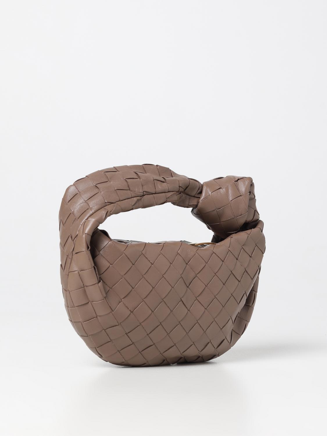 BOTTEGA VENETA BORSA MINI: Borsa Mini Jodie Bottega Veneta in nappa intrecciata, Tortora - Img 2
