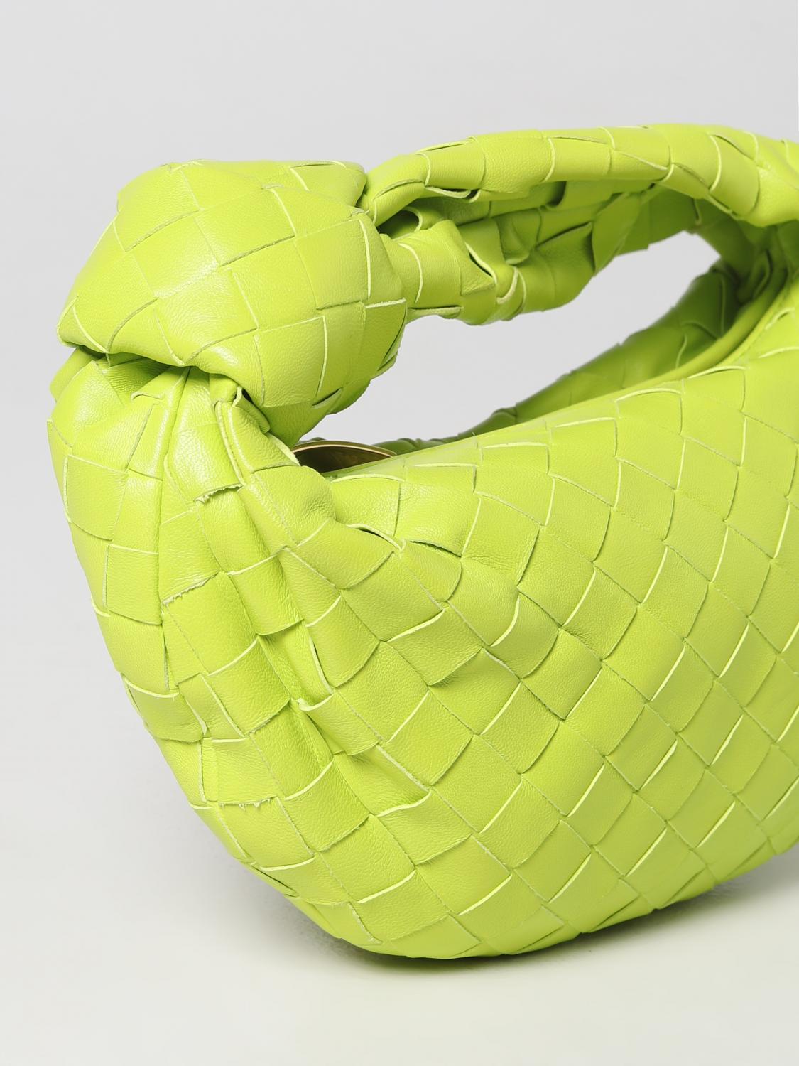 BOTTEGA VENETA BORSA MINI: Borsa Mini Jodie Bottega Veneta in nappa intrecciata, Kiwi - Img 3
