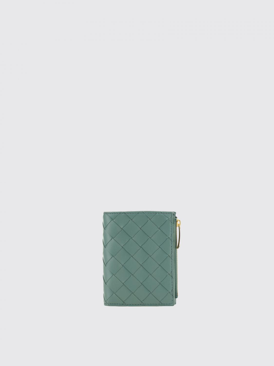 BOTTEGA VENETA PORTAFOGLIO: Portafoglio Bottega Veneta in nappa intrecciata, Salvia - Img 1