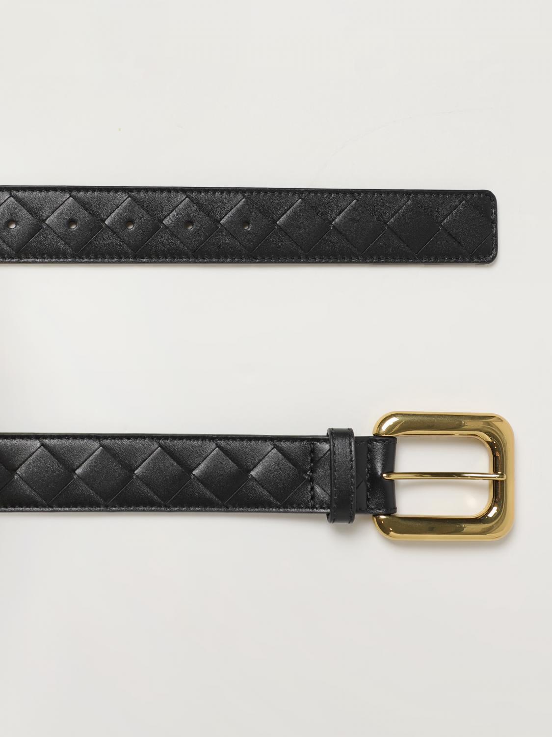 Bottega Veneta belt in woven leather - Black | 734910V2Q81