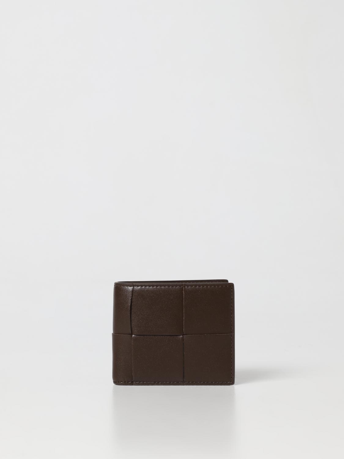 BOTTEGA VENETA 지갑: Bottega Veneta 위빙 가죽 지갑, 브라운 - Img 1