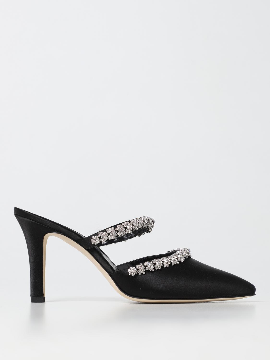 Manolo Blahnik Vedadamu satin mules - Black | 22313780003 | GIGLIO.COM