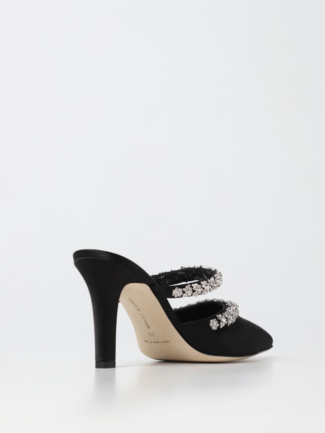 Manolo Blahnik Vedadamu satin mules - Black | 22313780003 | GIGLIO.COM