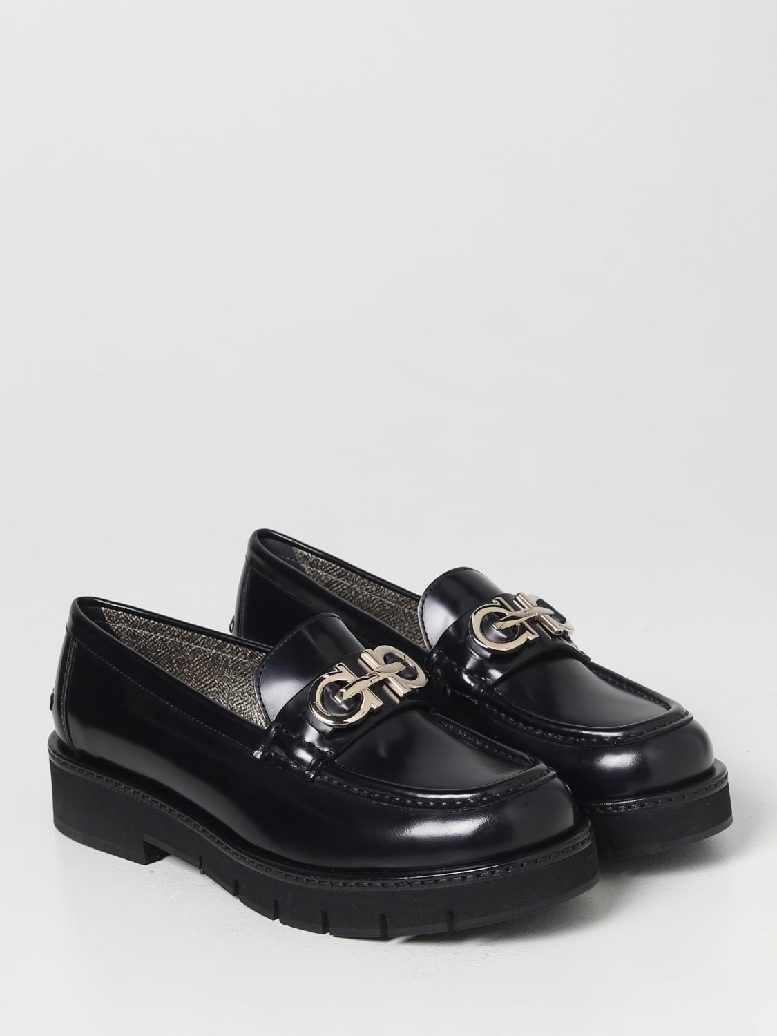 Ferragamo Ofelia moccasins in brushed leather - Black  display picture 1