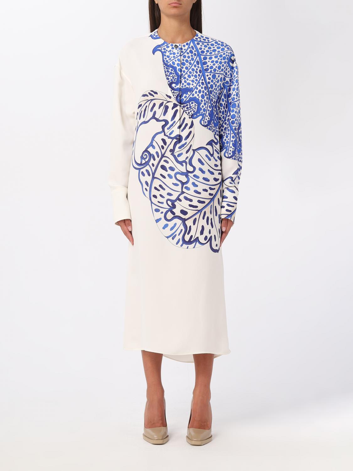 ferragamo blue dress Ferragamo Contrast Stitch Knit Dress Womens 111679-759614 XL / Blue
