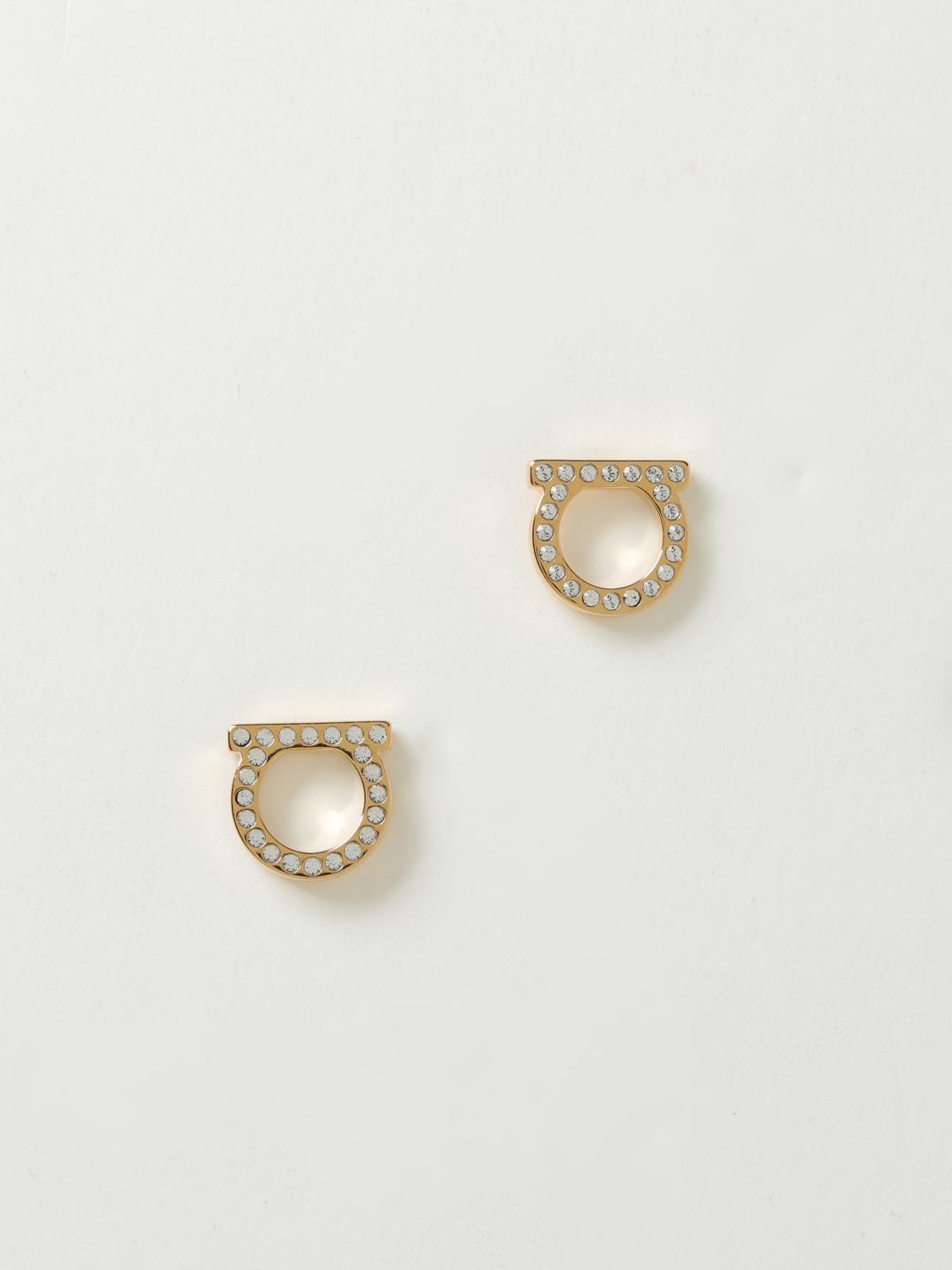 Salvatore Ferragamo｜JEWERLY (760122 696574) Gancini crystals earrings - L - Women | Ferragamo