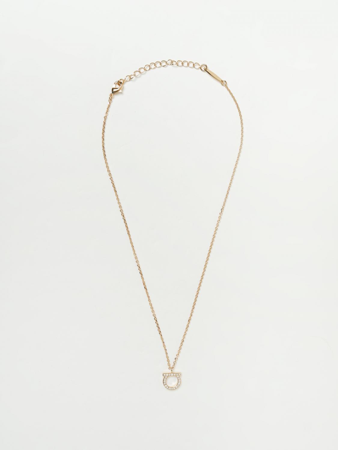 FERRAGAMO: Gancini metal necklace - Gold | Ferragamo jewel