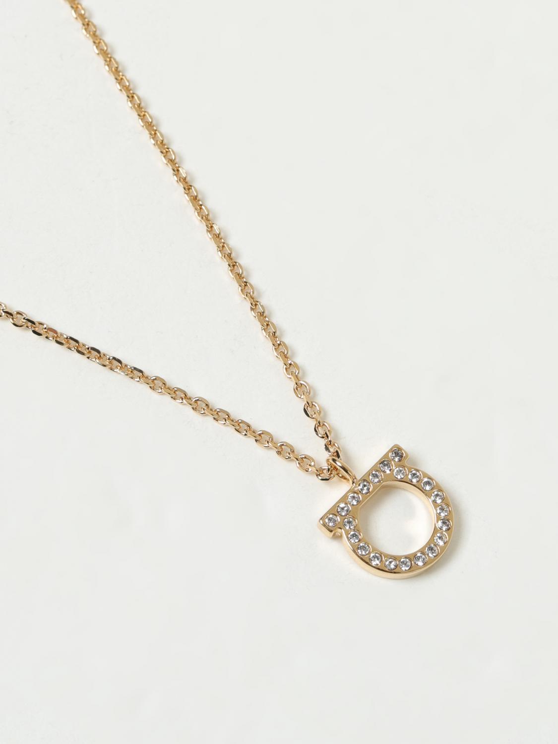 Salvatore Ferragamo｜JEWERLY (760132 696656) Gancini crystals necklace - L - Women | Ferragamo