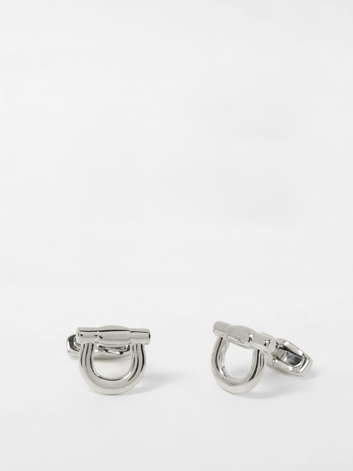 Ferragamo シルバー カフリンクス Ferragamo Gancini brass cufflinks - Silver | 770295 755877