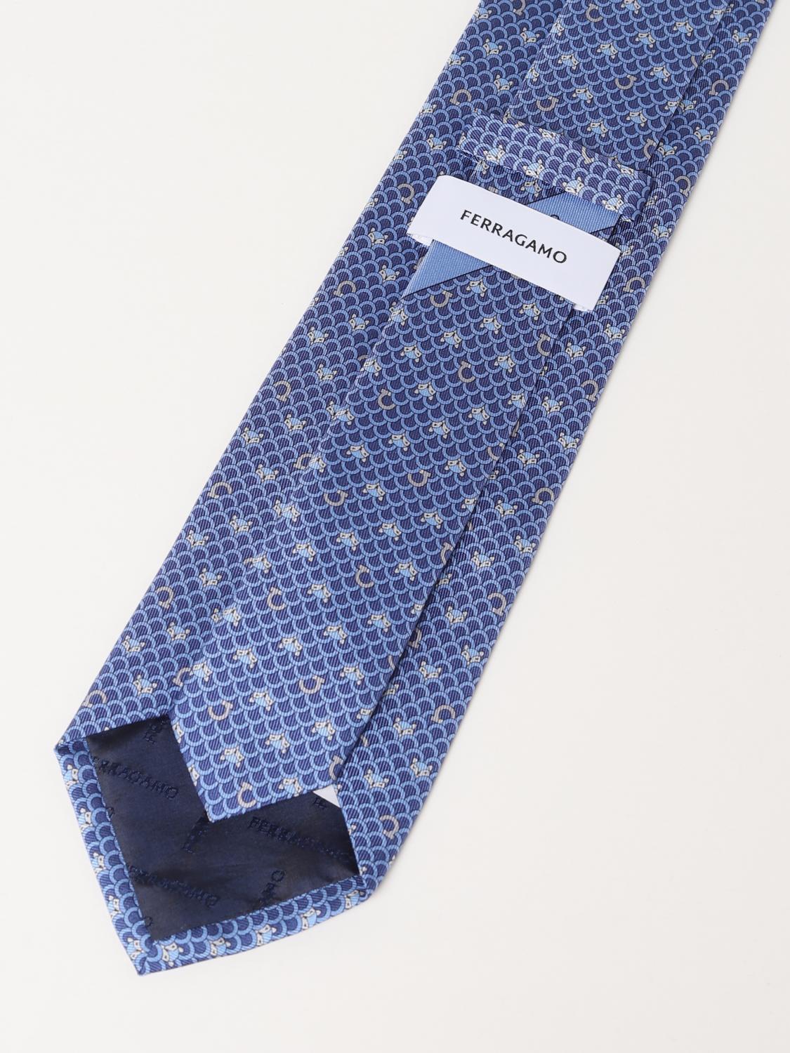 FERRAGAMO TIE: Ferragamo silk tie with Fox print, Navy - Img 2