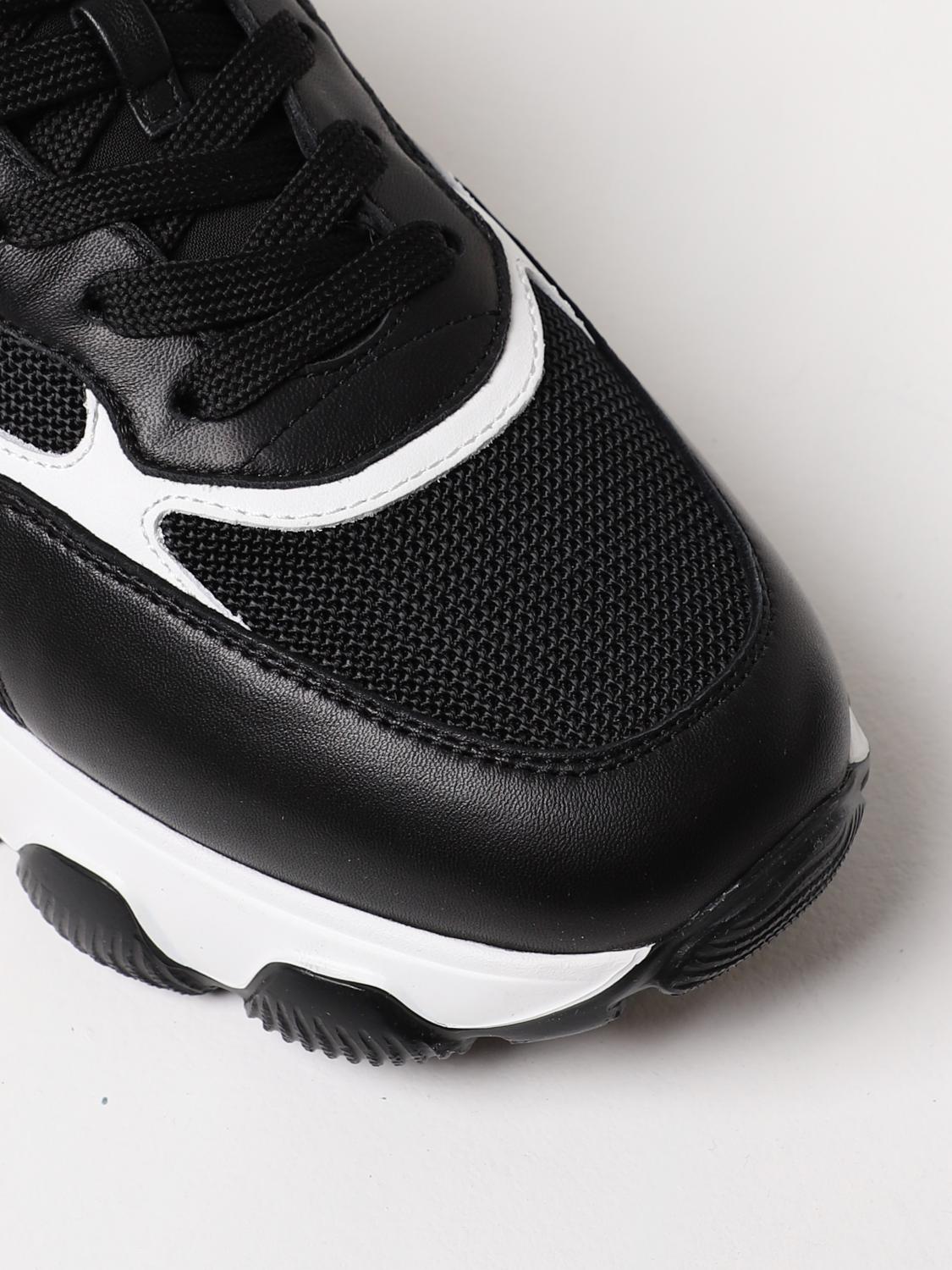 HOGAN: Hyperactive sneakers in leather and mesh - Black
