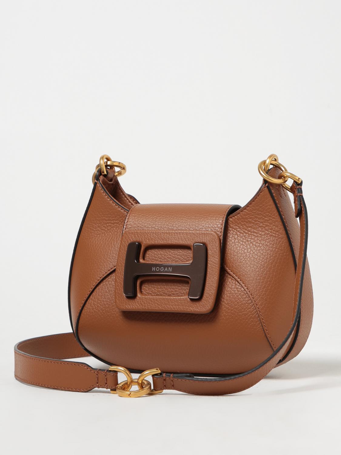 HOGAN BORSA MINI: Borsa Hogan in pelle con tracolla, Cuoio - Img 3