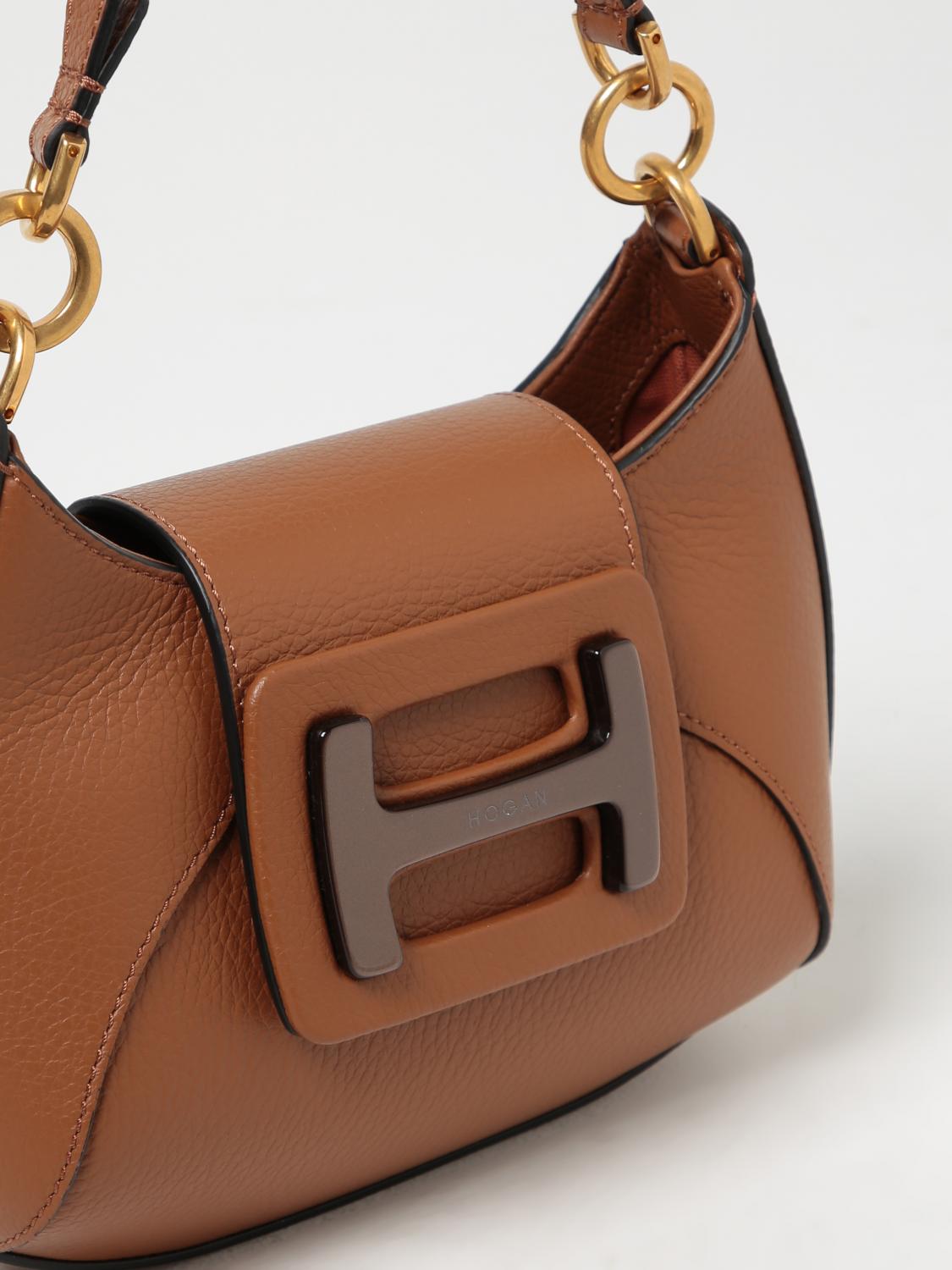 HOGAN BORSA MINI: Borsa Hogan in pelle con tracolla, Cuoio - Img 4