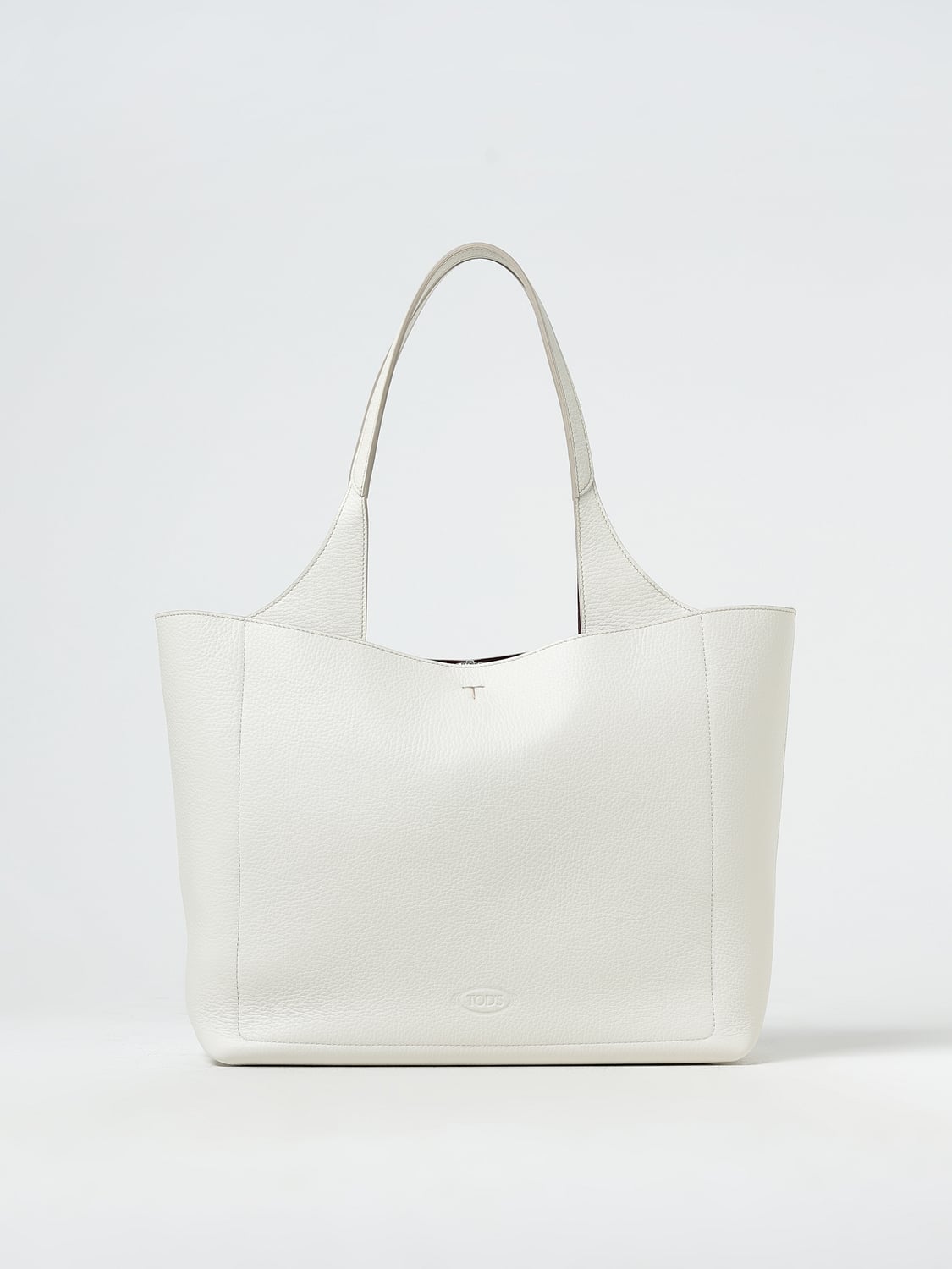 TOD'S BORSA TOTE: Borsa Tod's in pelle a grana, Bianco - Img 1