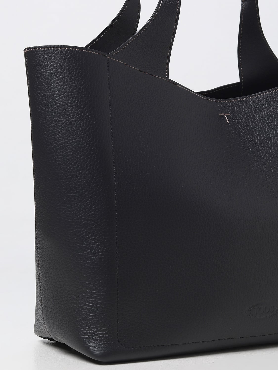 TOD'S BORSA TOTE: Borsa Tod's in pelle a grana, Nero - Img 3