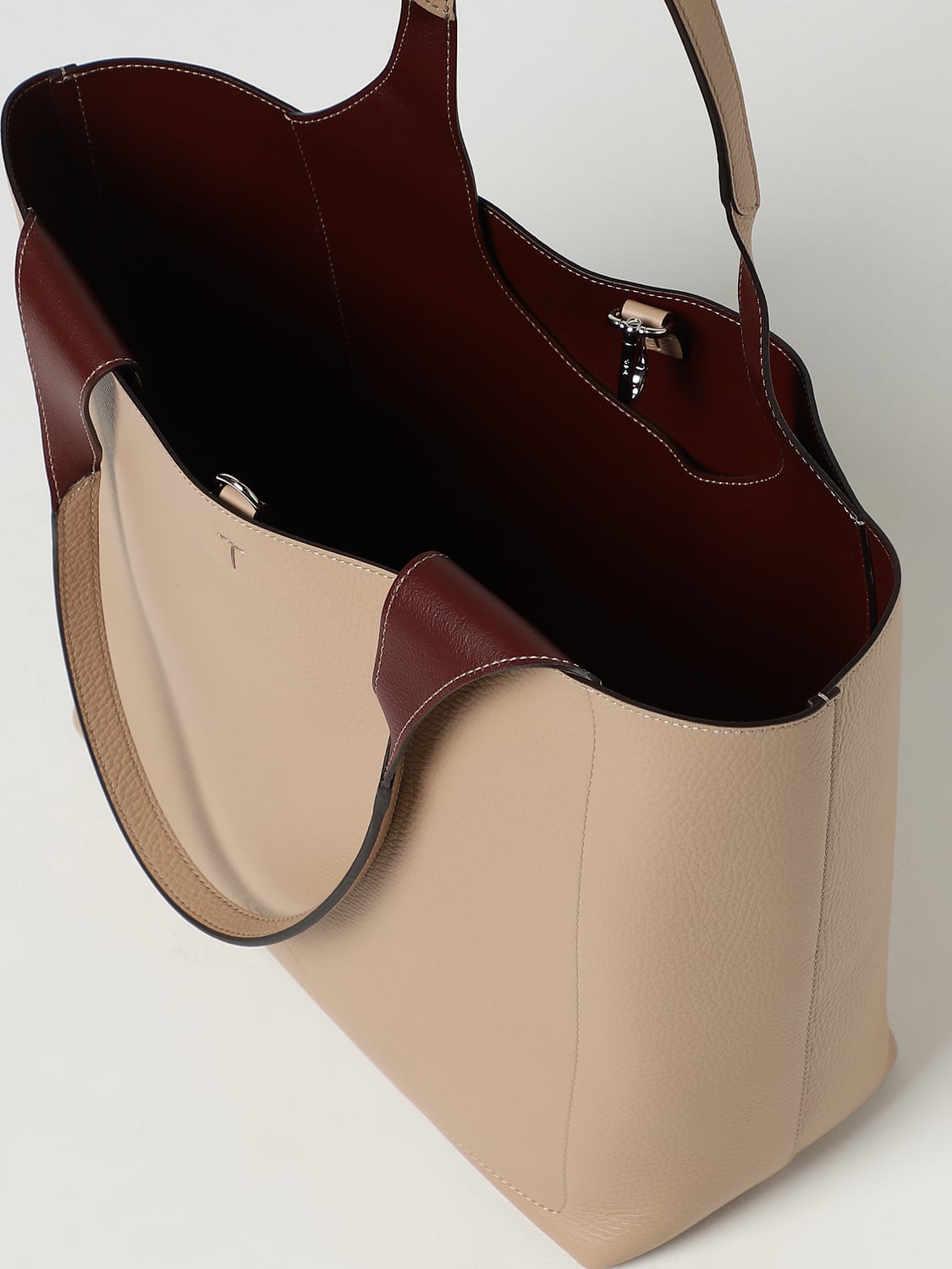 TOD'S BORSA TOTE: Borsa Tod's in pelle a grana, Rosa - Img 4