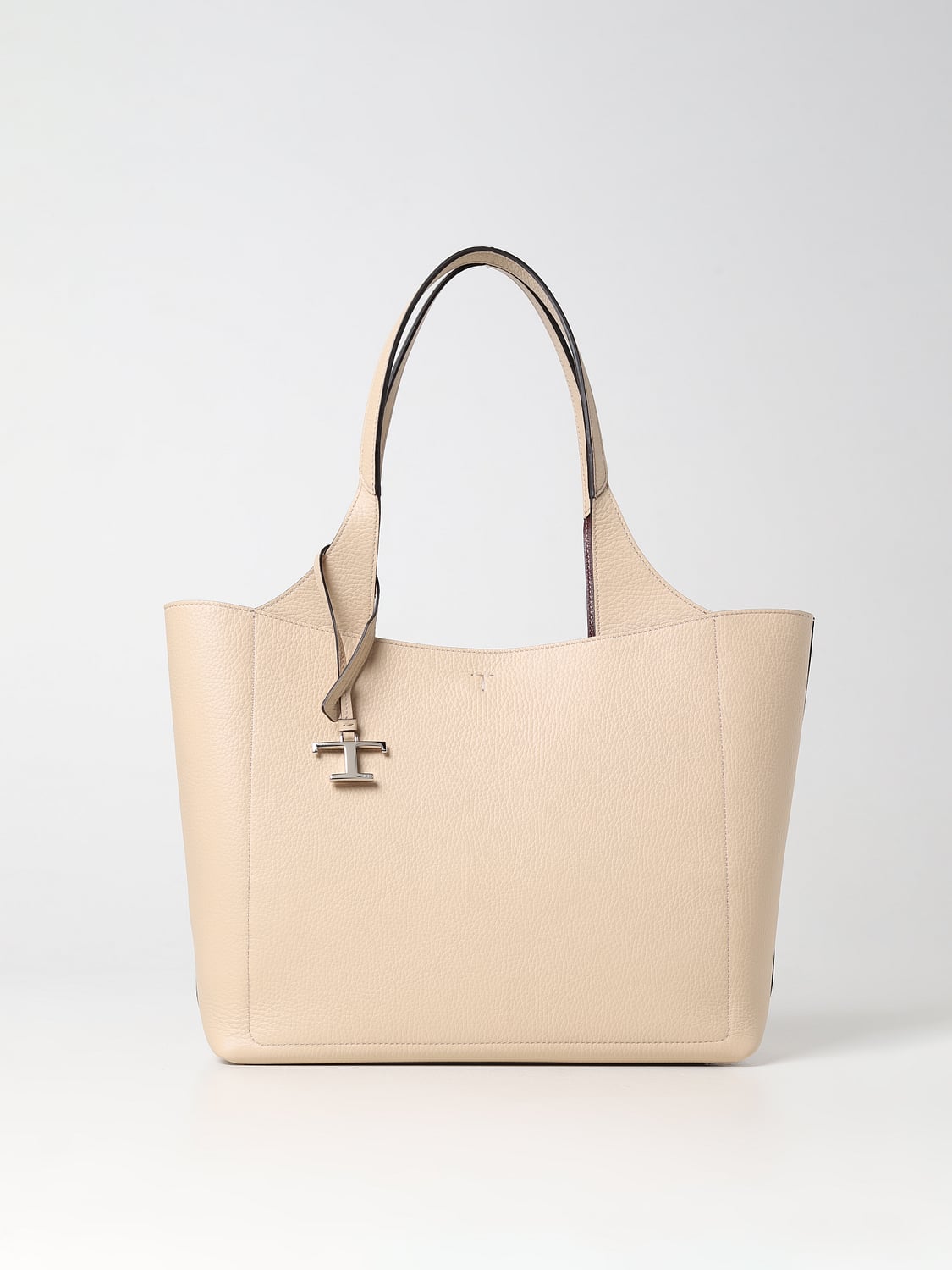 TOD'S BORSA TOTE: Borsa Tod's in pelle a grana, Beige - Img 1