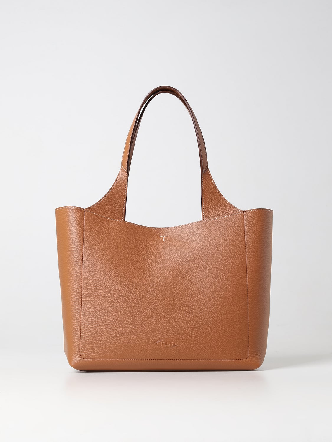 TOD'S BORSA TOTE: Borsa Tod's in pelle a grana, Cuoio - Img 1