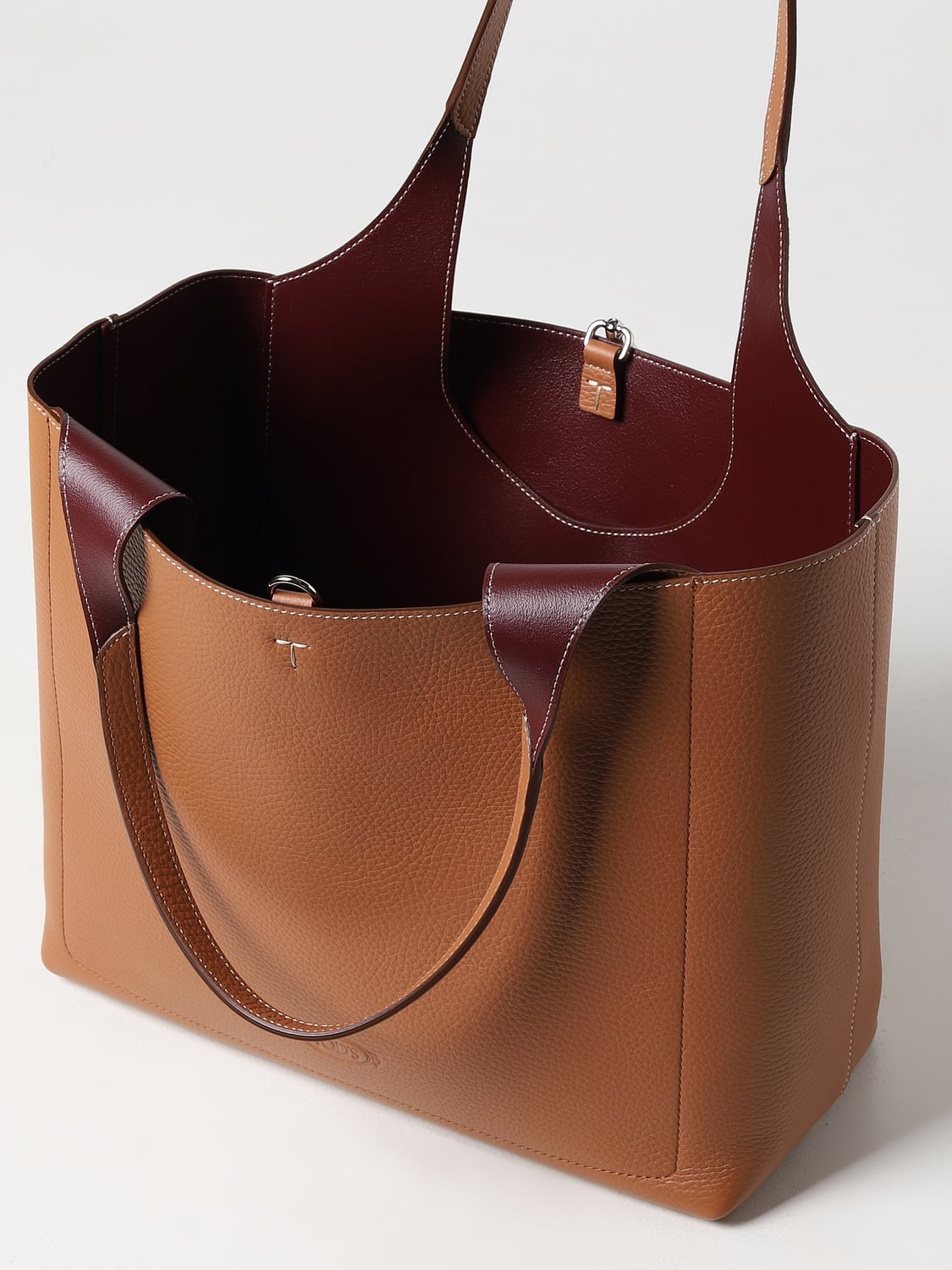 TOD'S BORSA TOTE: Borsa Tod's in pelle a grana, Cuoio - Img 4