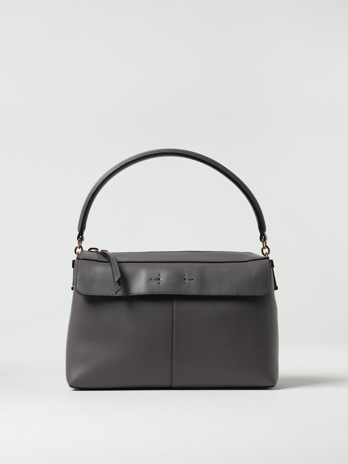 TOD'S BORSA A SPALLA: Borsa Tod's in pelle, Grigio - Img 1