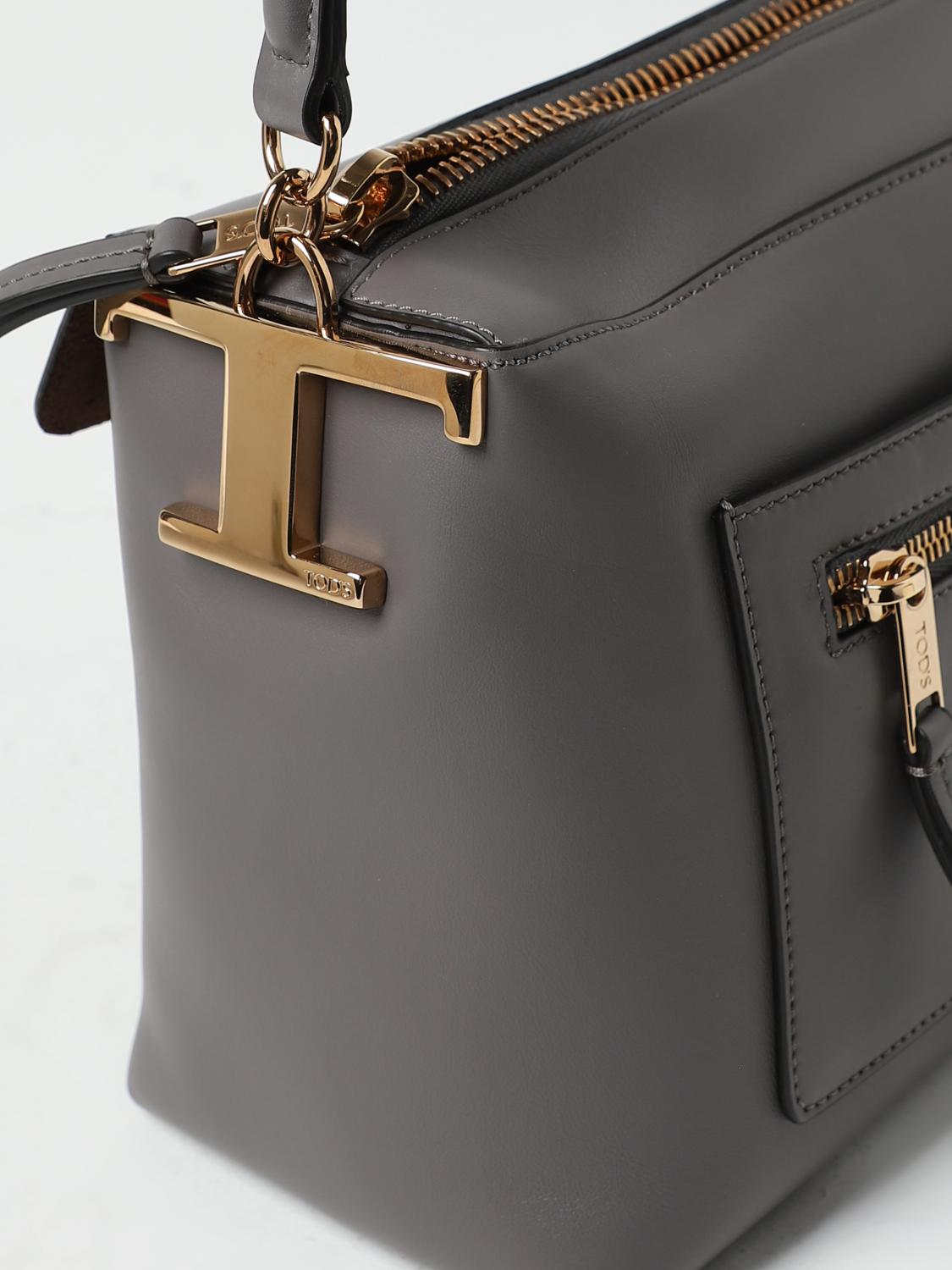TOD'S BORSA A SPALLA: Borsa Tod's in pelle, Grigio - Img 3