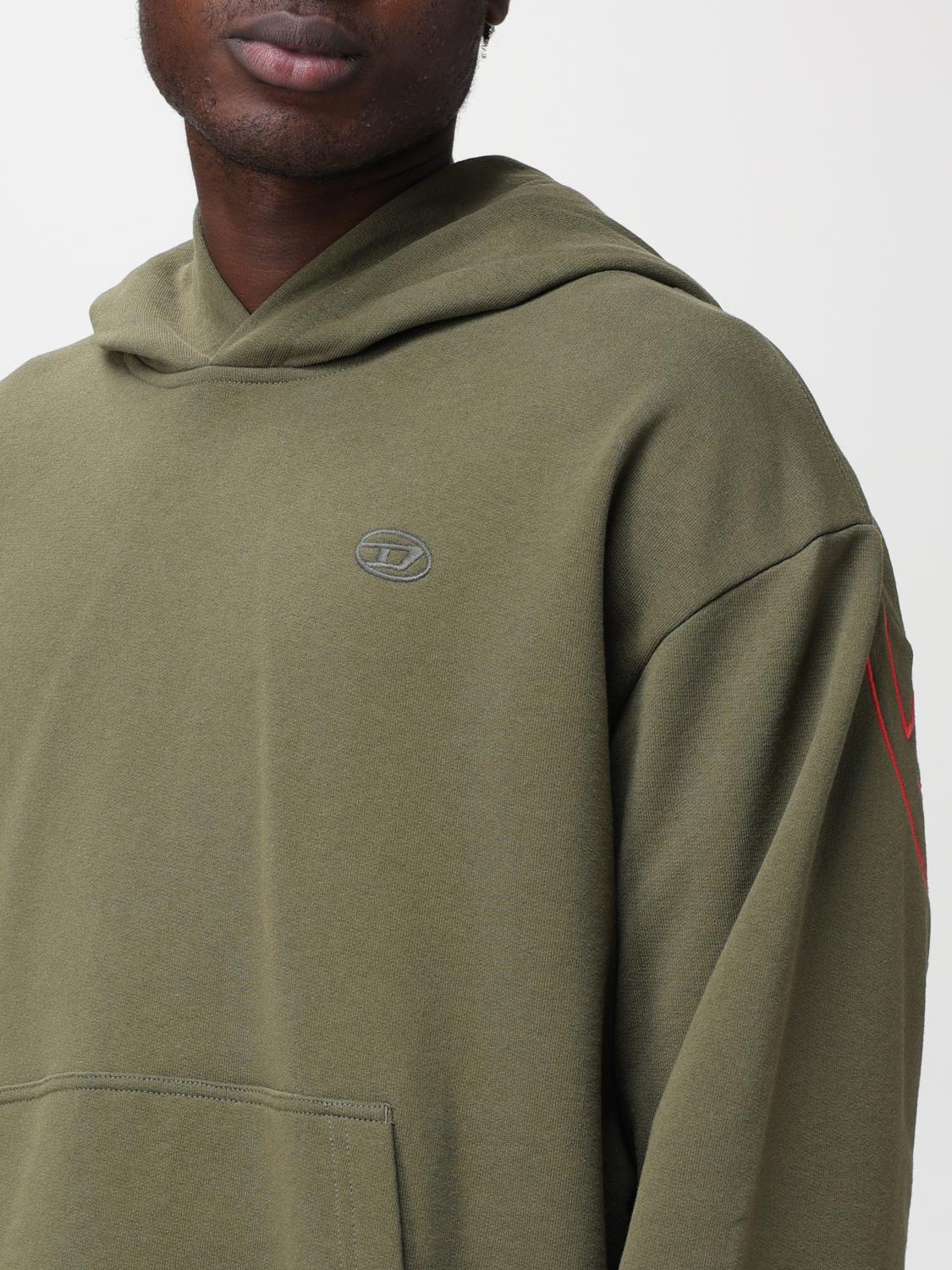 DIESEL SWEATSHIRT: Diesel cotton sweatshirt, Olive - Img 4